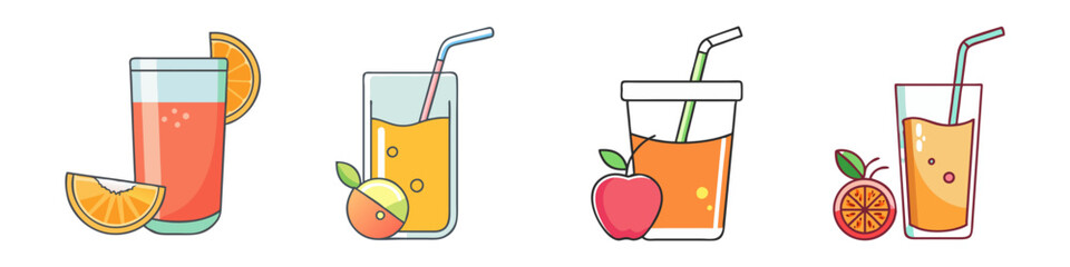 juice icon, juice vector illustration-simple illustration of juice, perfect for juice logos and icons