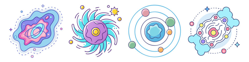 nebula icon, nebula vector illustration-simple illustration of nebula, perfect for nebula logos and icons © Waliul
