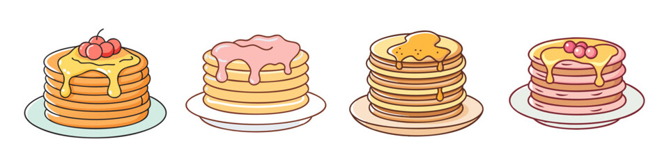 pancakes icon, pancakes vector illustration-simple illustration of pancakes, perfect for pancakes logos and icons