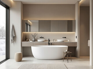 Fototapeta na wymiar modern luxury bathroom interior