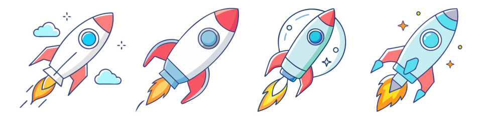 rocket icon, rocket vector illustration-simple illustration of rocket, perfect for rocket logos and icons