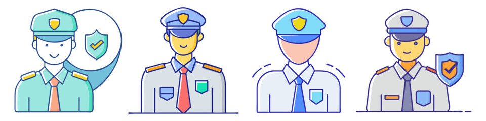 security guard icon, security guard vector illustration-simple illustration of security guard, perfect for security guard logos and icons