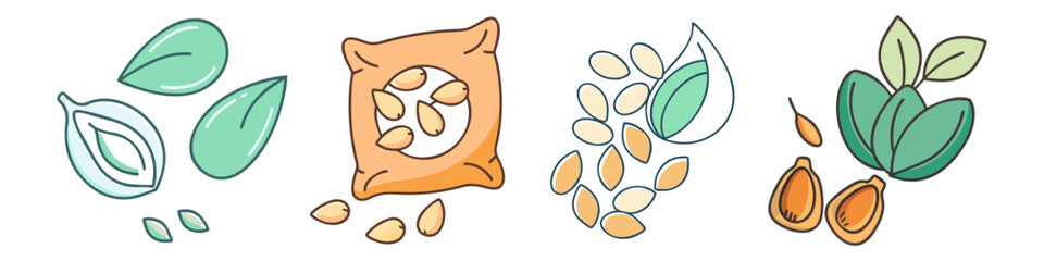 seeds icon, seeds vector illustration-simple illustration of seeds, perfect for seeds logos and icons