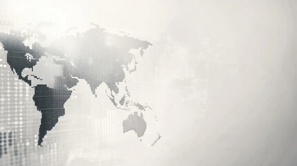 Global Data Flow, Abstract World Map, Background, Presentation, Stock