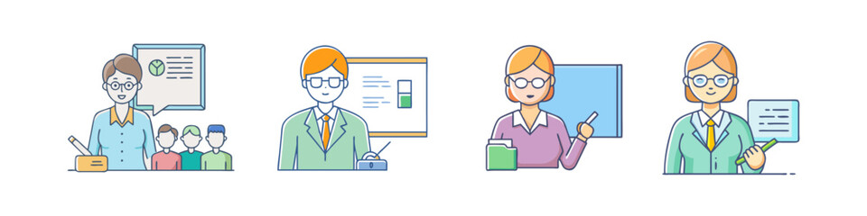 teacher icon, teacher vector illustration-simple illustration of teacher, perfect for teacher logos and icons