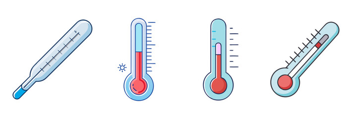 Obraz premium thermometer icon, thermometer vector illustration-simple illustration of thermometer, perfect for thermometer logos and icons