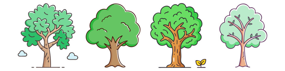 tree icon, tree vector illustration-simple illustration of tree, perfect for tree logos and icons