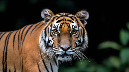 Tiger Portrait In Rainforest