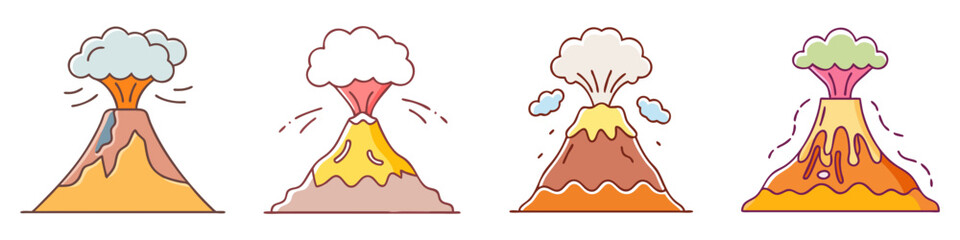 volcano icon, volcano vector illustration-simple illustration of volcano, perfect for volcano logos and icons