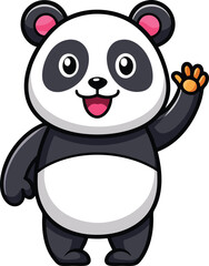 Panda waving Animated Stickers