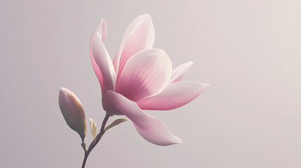 Delicate magnolia blossom in soft light