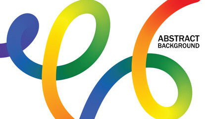 Obraz premium Vibrant, swirling lines in multiple colors weave across a bright background, forming a lively abstract design that captures attention and evokes creativity. 