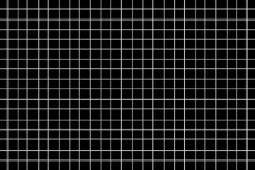 A white grid pattern on a black background. Infinite - Universe. Illustration.