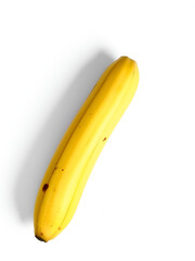 Single ripe banana on white background (7)