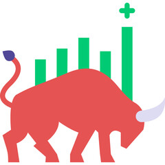 Bull Market icon vector illustration
