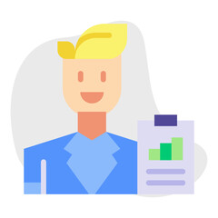 Business Analyst icon vector illustration