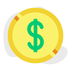 Dollar Coin icon vector illustration