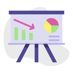 Financial Statistics icon vector illustration