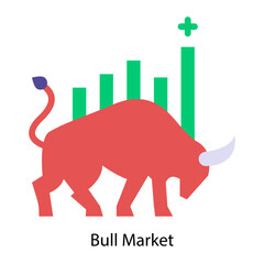 Bull Market icon vector illustration