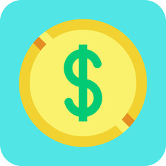 Dollar Coin icon vector illustration