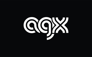 AGX Creative Unique Modern Letter Logo Design. Stylized logo featuring a unique letter design, presenting abstract minimalist aesthetics and modern appeal.
