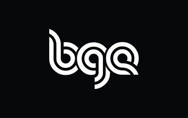 BGE Creative Unique Modern Letter Logo Design. Stylized logo featuring a unique letter design, presenting abstract minimalist aesthetics and modern appeal.