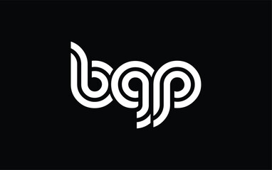 BGP Creative Unique Modern Letter Logo Design. Stylized logo featuring a unique letter design, presenting abstract minimalist aesthetics and modern appeal.