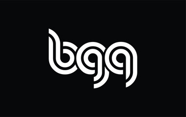 BGQ Creative Unique Modern Letter Logo Design. Stylized logo featuring a unique letter design, presenting abstract minimalist aesthetics and modern appeal.