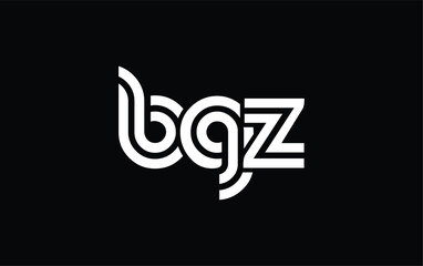 BGZ Creative Unique Modern Letter Logo Design. Stylized logo featuring a unique letter design, presenting abstract minimalist aesthetics and modern appeal.
