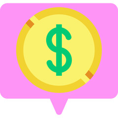 Dollar Coin icon vector illustration