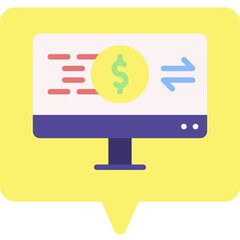 Online Transactions icon vector illustration