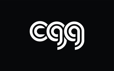 CGG Creative Unique Modern Letter Logo Design. Stylized logo featuring a unique letter design, presenting abstract minimalist aesthetics and modern appeal.