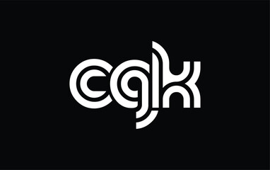 CGK Creative Unique Modern Letter Logo Design. Stylized logo featuring a unique letter design, presenting abstract minimalist aesthetics and modern appeal.