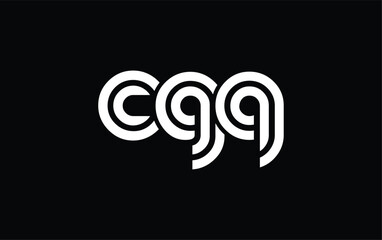 CGQ Creative Unique Modern Letter Logo Design. Stylized logo featuring a unique letter design, presenting abstract minimalist aesthetics and modern appeal.