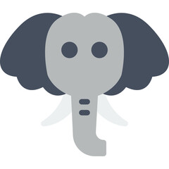 Elephant Face icon vector illustration