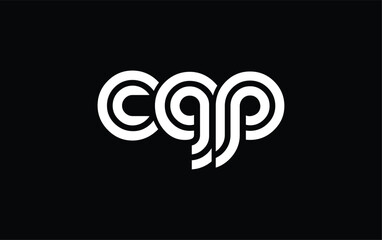 CGP Creative Unique Modern Letter Logo Design. Stylized logo featuring a unique letter design, presenting abstract minimalist aesthetics and modern appeal.