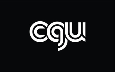 CGU Creative Unique Modern Letter Logo Design. Stylized logo featuring a unique letter design, presenting abstract minimalist aesthetics and modern appeal.