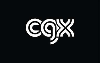 CGX Creative Unique Modern Letter Logo Design. Stylized logo featuring a unique letter design, presenting abstract minimalist aesthetics and modern appeal.