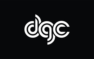 DGC Creative Unique Modern Letter Logo Design. Stylized logo featuring a unique letter design, presenting abstract minimalist aesthetics and modern appeal.