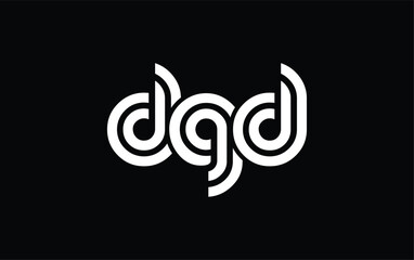 DGD Creative Unique Modern Letter Logo Design. Stylized logo featuring a unique letter design, presenting abstract minimalist aesthetics and modern appeal.