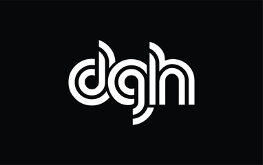 DGH Creative Unique Modern Letter Logo Design. Stylized logo featuring a unique letter design, presenting abstract minimalist aesthetics and modern appeal.