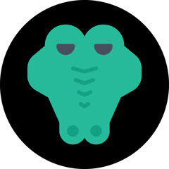Crocodile Face icon vector illustration