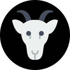 Fototapeta premium Goat Face icon vector illustration