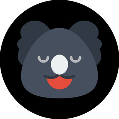 Koala Bear Face icon vector illustration