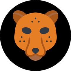 Leopard Face icon vector illustration