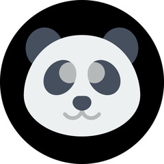 Panda Face icon vector illustration