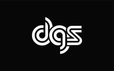 DGS Creative Unique Modern Letter Logo Design. Stylized logo featuring a unique letter design, presenting abstract minimalist aesthetics and modern appeal.