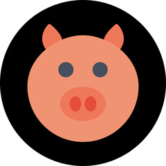 Pig Face icon vector illustration