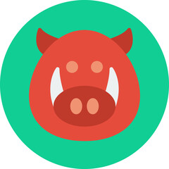 Boar Face icon vector illustration