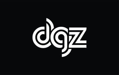 DGZ Creative Unique Modern Letter Logo Design. Stylized logo featuring a unique letter design, presenting abstract minimalist aesthetics and modern appeal.